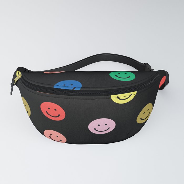 Smiley faces black happy simple rainbow colors pattern smile face