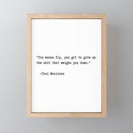 Toni Morrison Quote Framed Mini Art Print