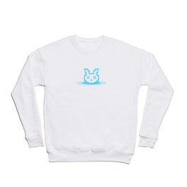 rabbit_lt_blue Crewneck Sweatshirt