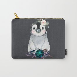 Penguin with dark rose  Carry-All Pouch