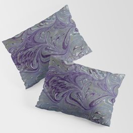 Purple, Blue, & Green Marbled Pillow Sham
