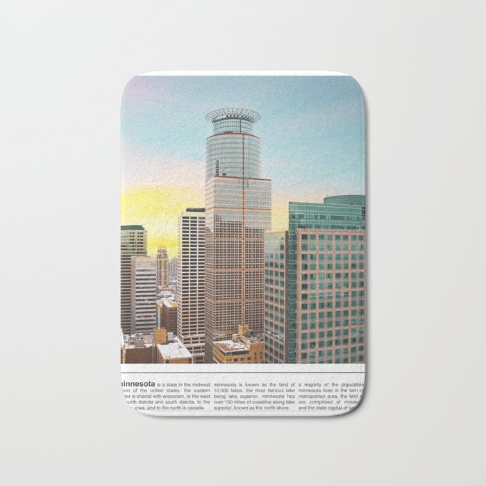 Minneapolis Skyline Architecture | Photography Minimalism Bath Mat