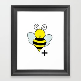 Bee Positive Framed Art Print
