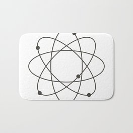 atom Bath Mat | Sphere, Particle, Pictogram, Proton, Round, Shape, Structure, Physics, Research, Science 