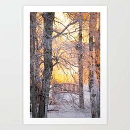 Sunrise in Beautiful Winter Morning #society6 #decor #buyart Art Print