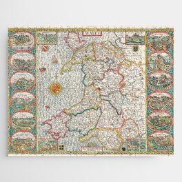 Vintage map of Wales Jigsaw Puzzle