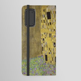 Gustav Klimt's The Kiss (1907–1908) Reproduction On Public Domain Of The Famous Painting Android Wallet Case