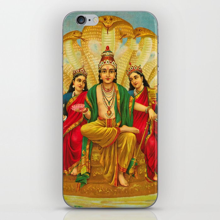 Sesha Narayana, King of Nagas by Raja Ravi Varma iPhone Skin