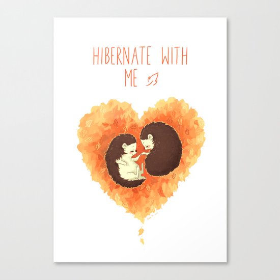 Hibernate with Me Canvas Print
