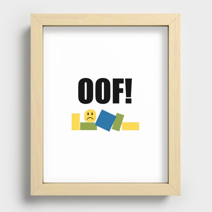 Roblox Oof Recessed Framed Print