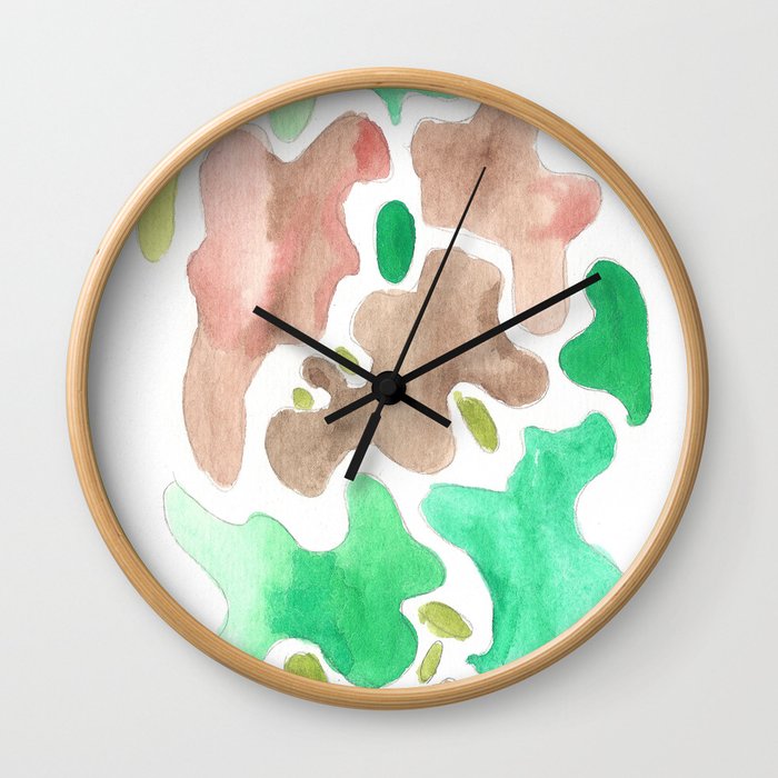 Abstract Art 171115 Colour Shape 4|abstract shapes art design |abstract shapes art design colour Wall Clock