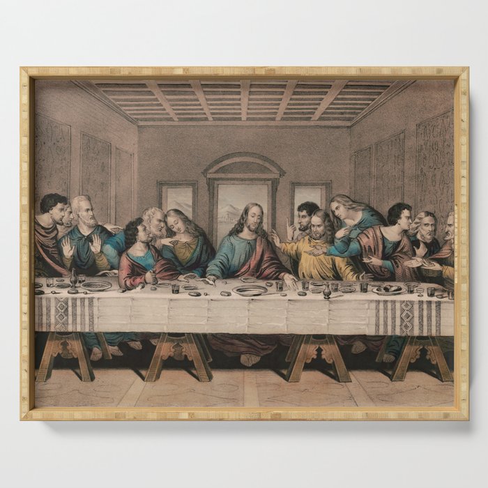 The Last Supper - Vintage Currier and Ives Print Serving Tray