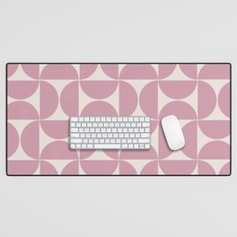 Soft baby pink shapes Desk Mat