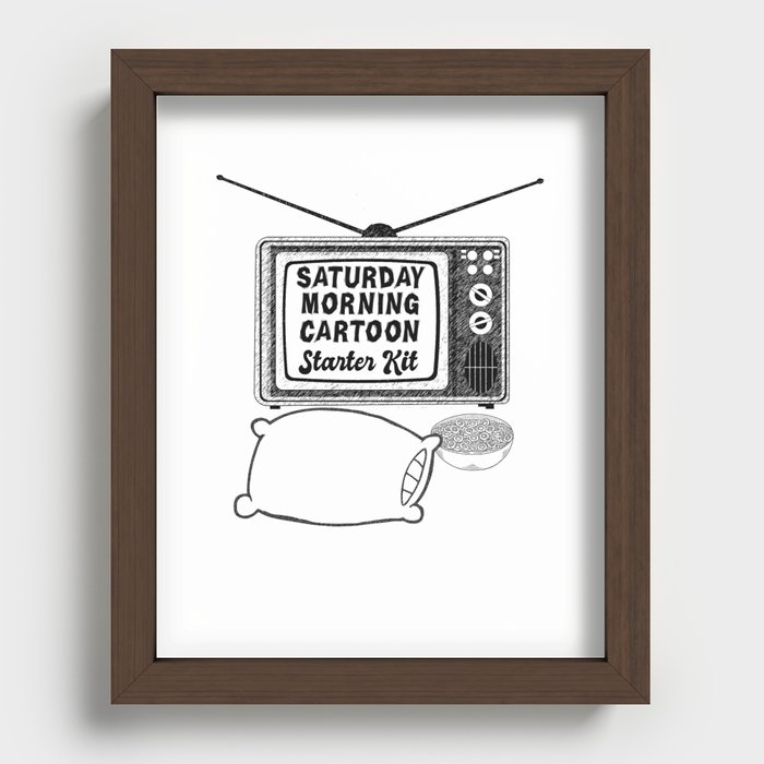 Saturday Morning Cartoon Starter Kit Recessed Framed Print
