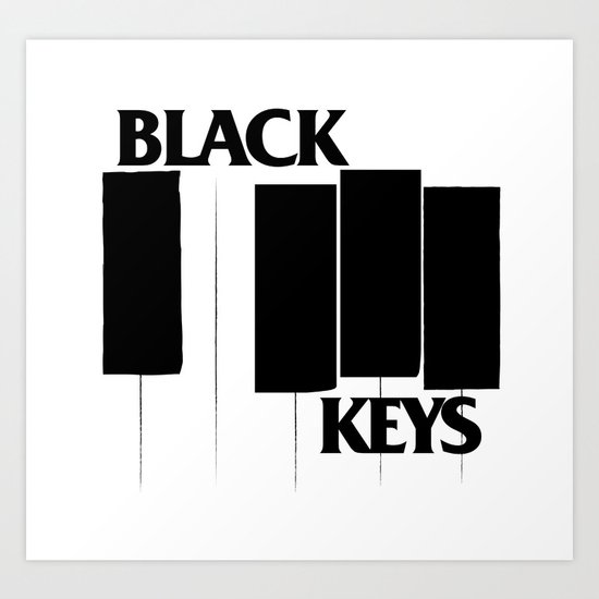 The Black Piano Keys Art Print