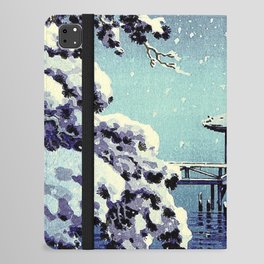 Snow At Ukimido Katada Tsuchiya Koitsu iPad Folio Case