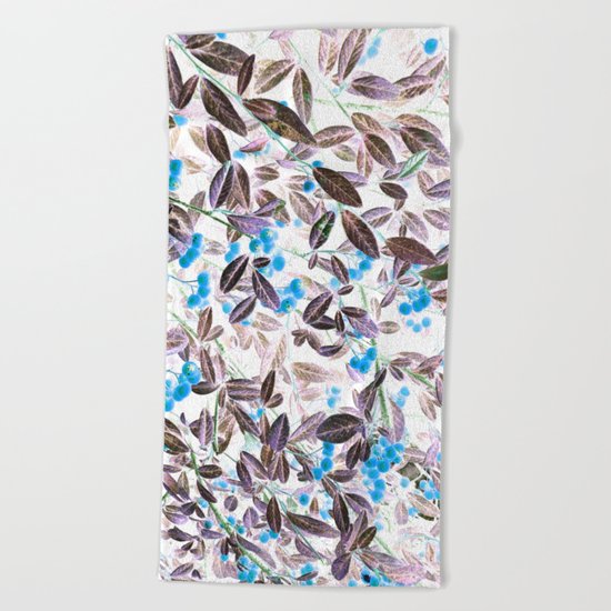 Blue Berries Beach Towel