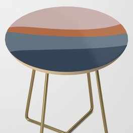 Abstract Geo 5 sunset in terracotta, blush, blue Side Table