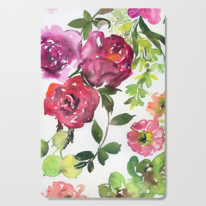 the pink flowers N.o 3 Cutting Board