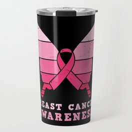 Breast Cancer Awareness Butterfly Travel Mug