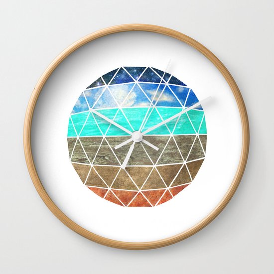 Elemental Geodesic Wall Clock