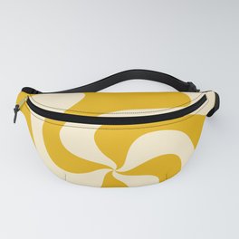 Golden Yellow Twisting Swirl Abstract  Fanny Pack