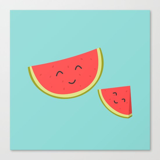 Happy Watermelon Canvas Print