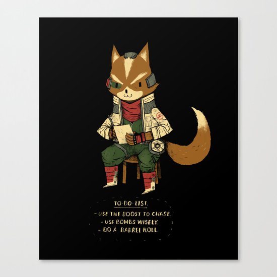fox to-do-list Canvas Print