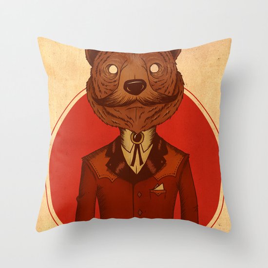 {Bosque Animal} Oso Throw Pillow