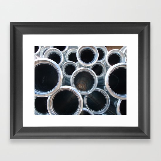 Silver Flower Framed Art Print