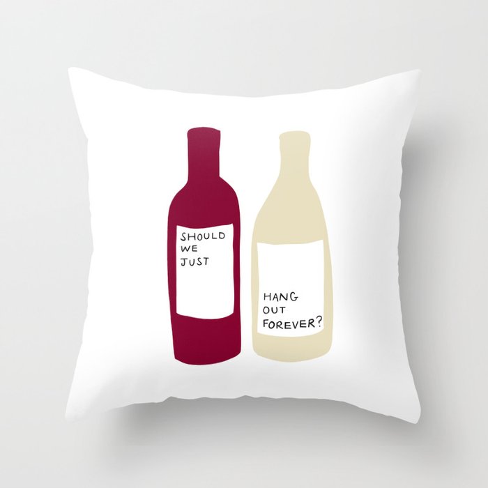 Love wine Throw Pillow