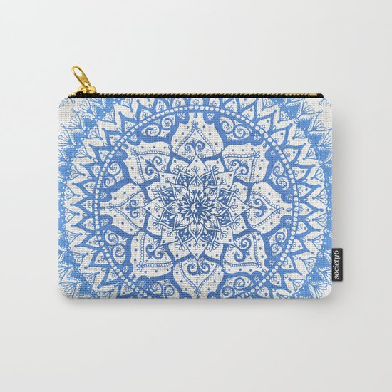 Yin Yang Mandala in Soft Blues Carry-All Pouch