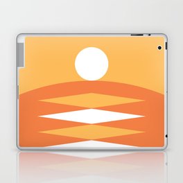 Abstract Geometric Sunrise 15 in Yellow orange Laptop Skin
