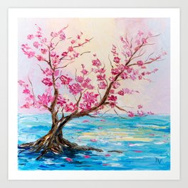Lonely Sakura Art Print
