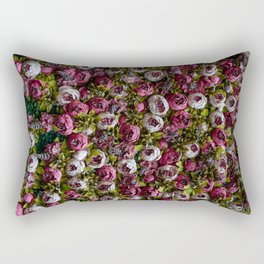 White and pink peonies Rectangular Pillow