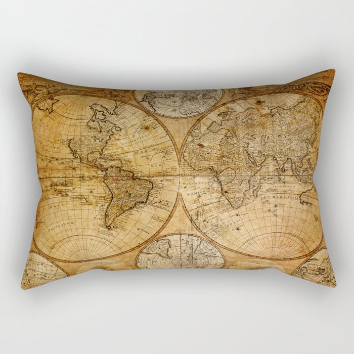 Vintage Map Rectangular Pillow