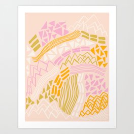 cacade, peach Art Print