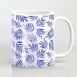 Watercolor branches pattern - blue Mug