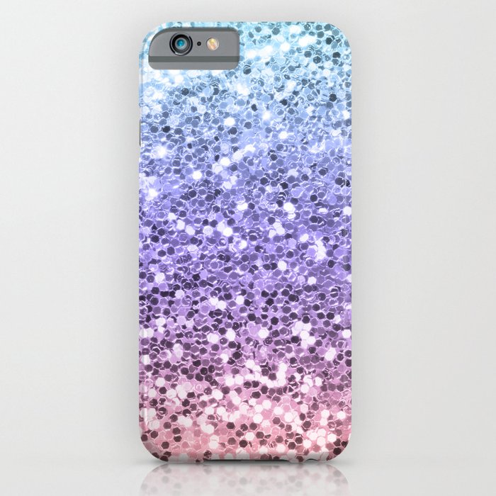 Pastel Mermaid Glitters Sparkling Pretty Chic Bling Background iPhone Case