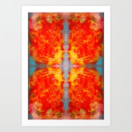 decided - oil pastel abstract digtal pattern Art Print