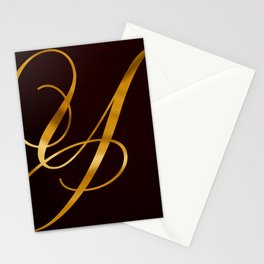 Golden letter Y in vintage design Stationery Card