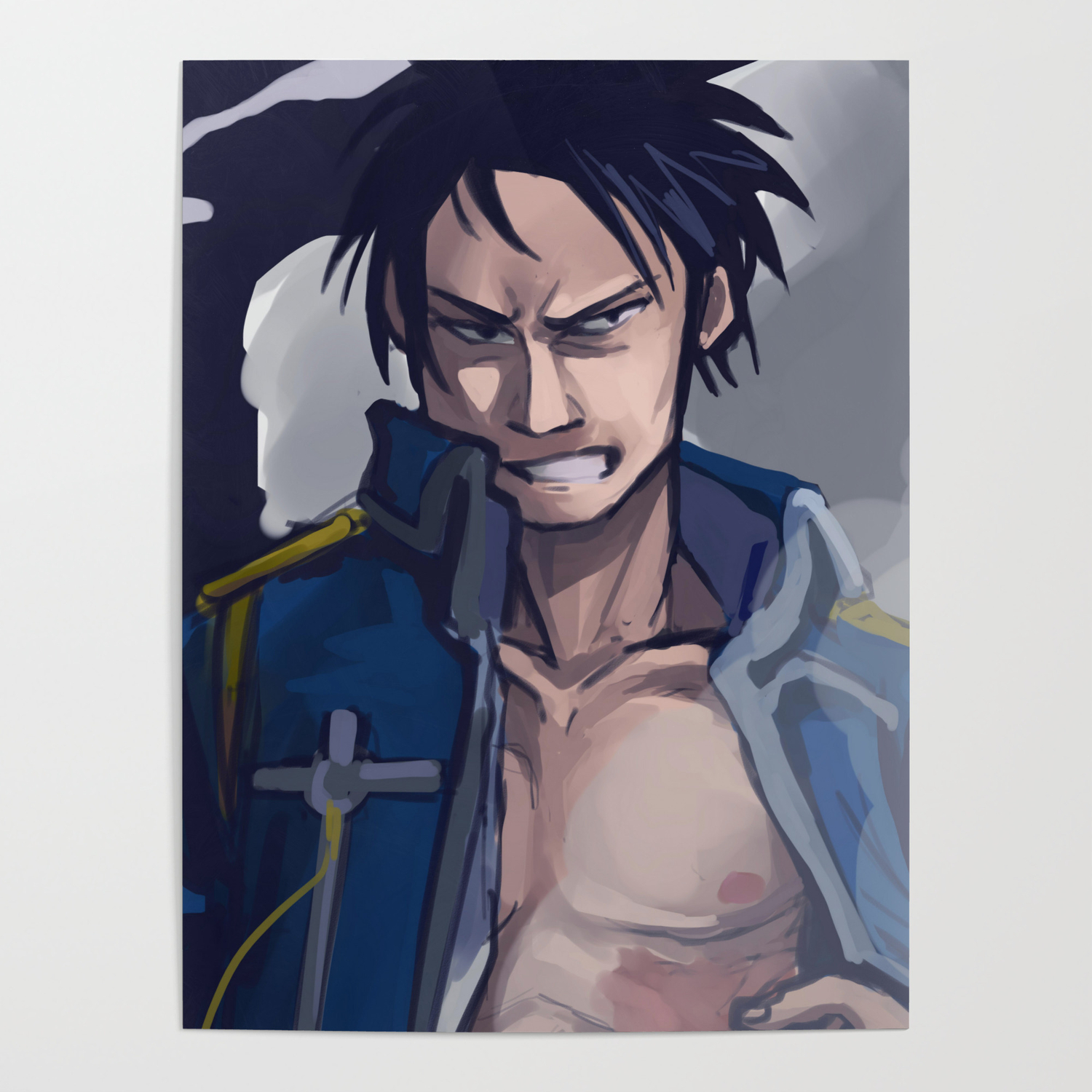 Roy Mustang Fma Poster By Orahh Society6 Katyha12 • roymustang mustang fma fullmetalalchemistbrotherhood fullmetalalchemist fmab. roy mustang fma poster by orahh