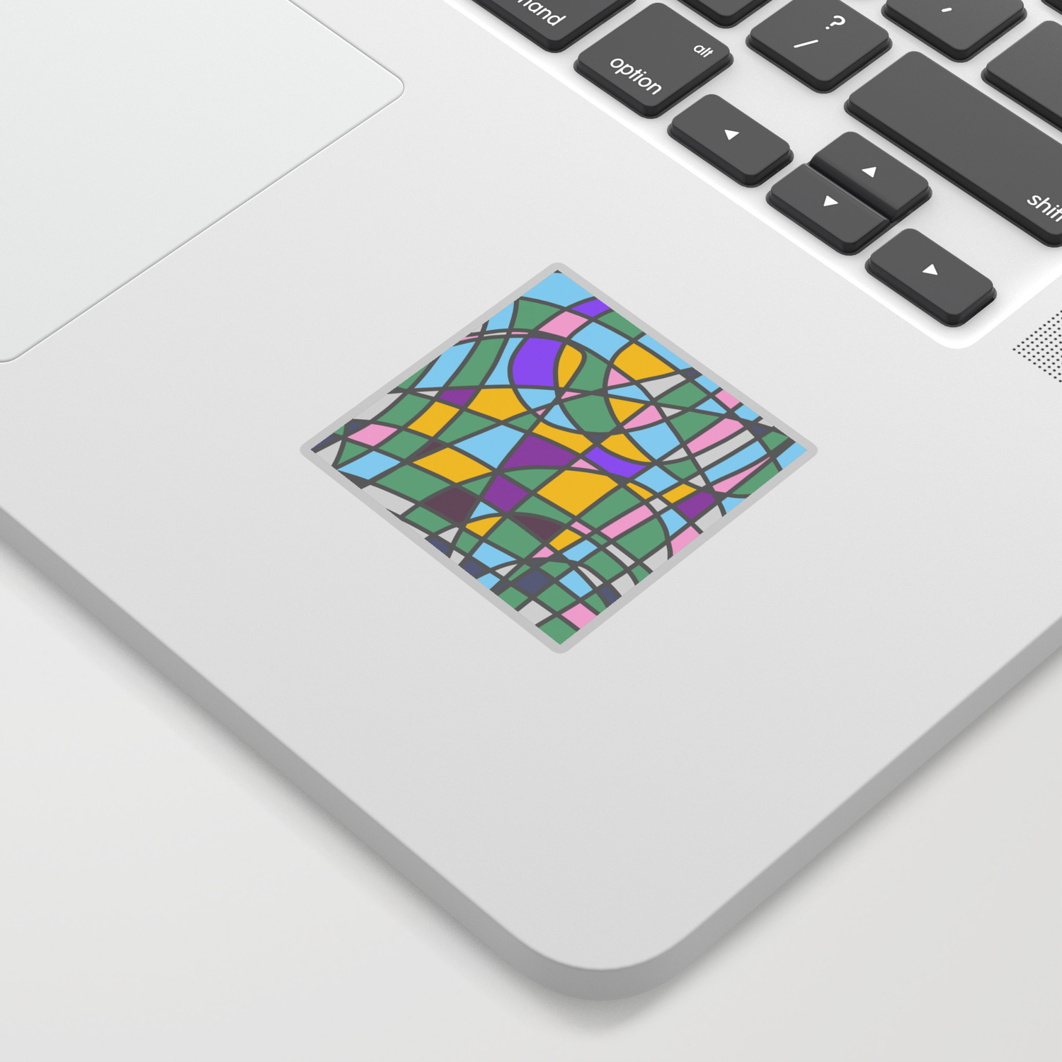 Stain Glass Abstract Meditation Easter Painting Sticker By Torr