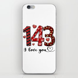 1 4 3 I Love You iPhone Skin