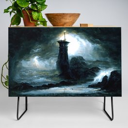 A lighthouse in the storm Credenza