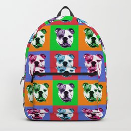 Pop Art English Bulldog Backpack