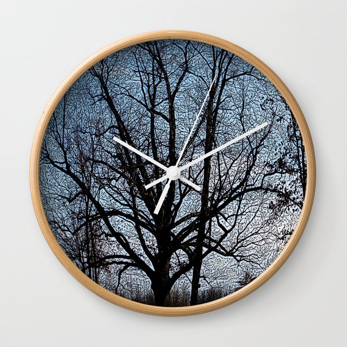 Nature Engraved  Wall Clock