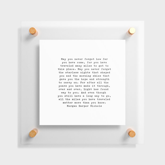 Morgan Harper Nichols | Typewriter Style Quote Floating Acrylic Print