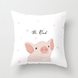 Cute pig Throw Pillow