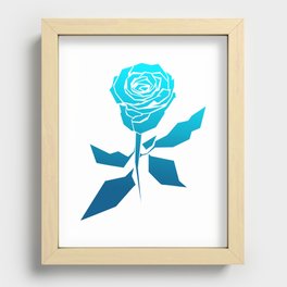 blue rose Recessed Framed Print